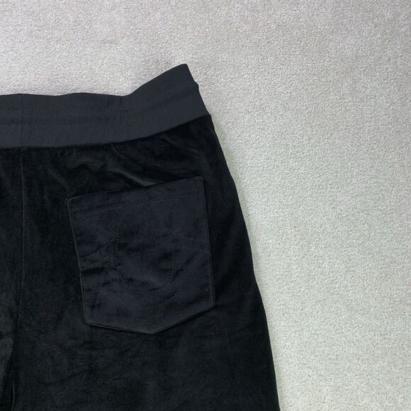 True Religion Black Velour Jogger Pants XL Drawstring Waist - Picture 7 of 14